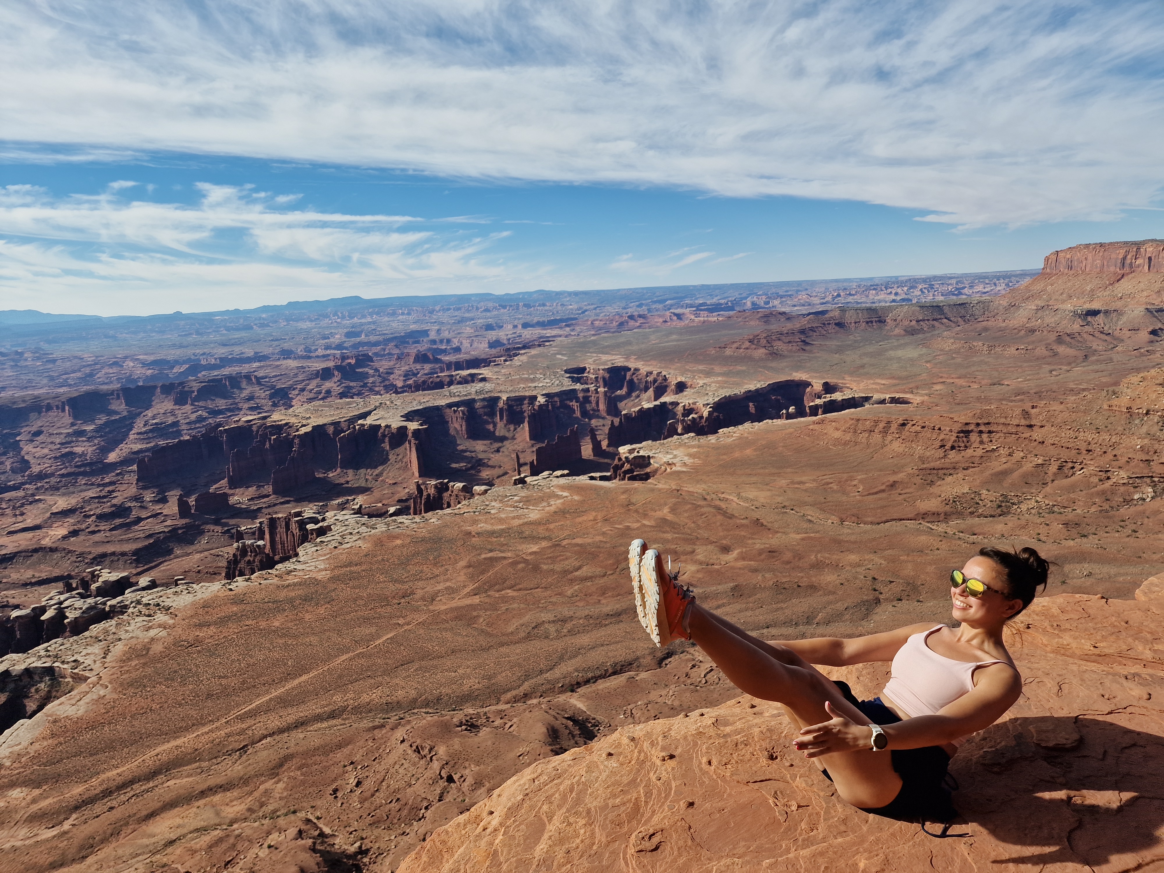 Erika demonstrating Pilates movements